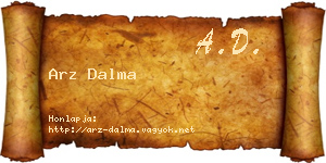 Arz Dalma névjegykártya